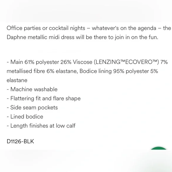 Boden Daphne Metallic Midi Dress in Black - Picture 8 of 12